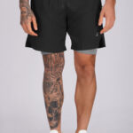 2 in 1 Workout, Running Shorts with Compression Liner