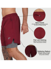 2 in 1 Workout, Running Shorts with Compression Liner - Image 14
