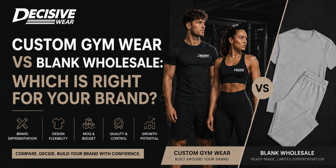 custom gym wear vs blank wholesale activewear UK