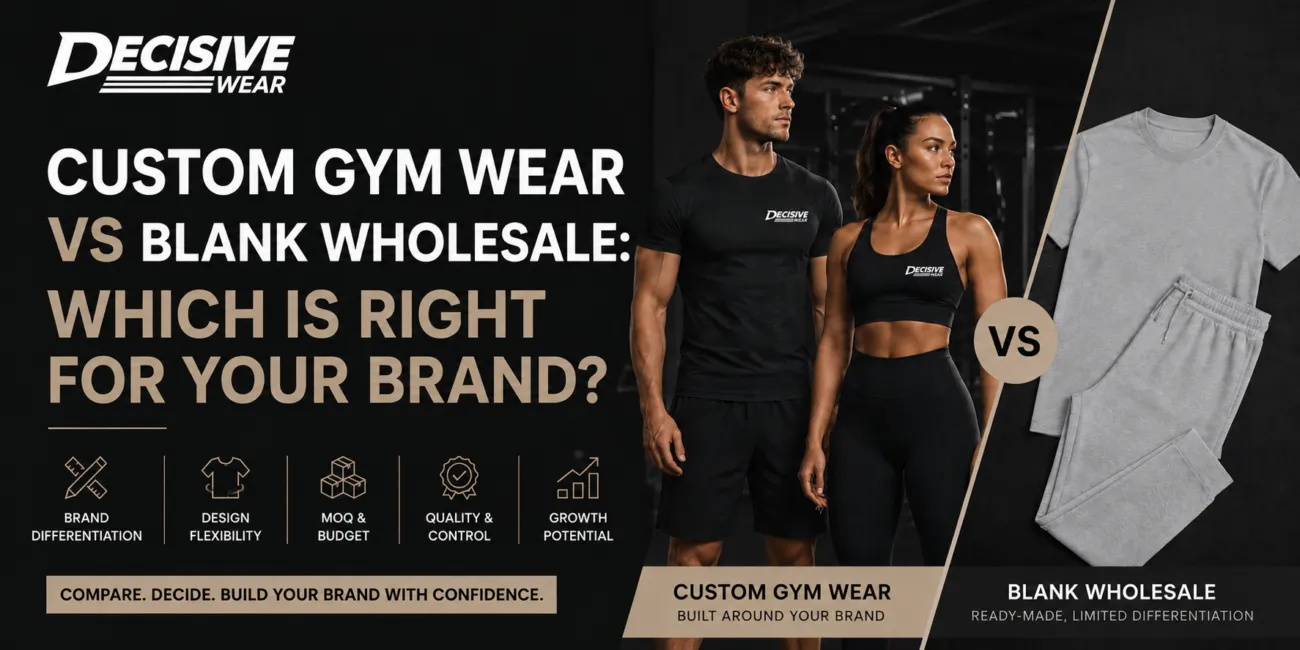 custom gym wear vs blank wholesale activewear UK