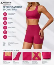 Cross-Back Performance Sports Bra - Image 9